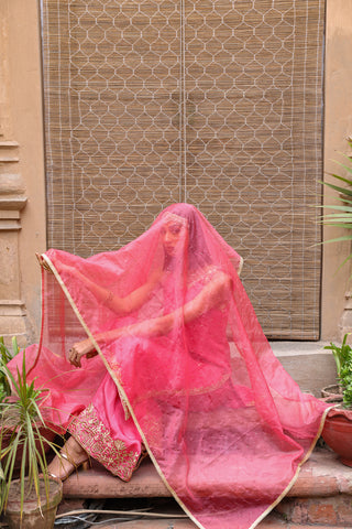 Blushing Buds- Silk Suit, Traditional Indian Outfit